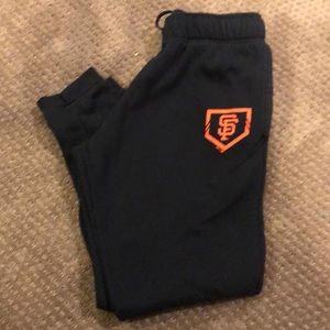 San Francisco Giants black sweatpants with logo. Size medium